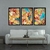 Quadros Decorativos Kit Com 3 Unidades Pintura Colorida Abstrato Texturizado ABS165166164 - Porto Quadros
