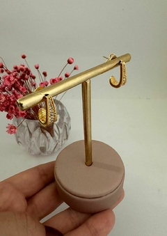 ARGOLA SAMIA CRAVEJADO - SEMIJOIA - comprar online