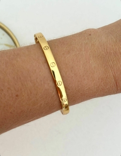 BRACELTE CART BANHADO NO OURO 18K - VERNIZ ITALIANO