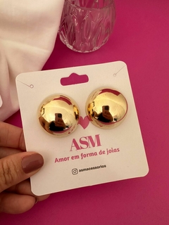 BRINCOS MEIA ESFERA, VENDIDOS SEPARADOS - FOLHEADO OURO - comprar online