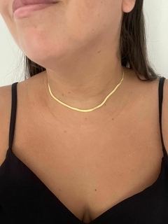CHOCKER FITA - FOLHEADO OURO
