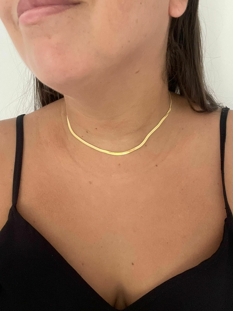 CHOCKER FITA - BANHADO NO OURO 18 KK - comprar online