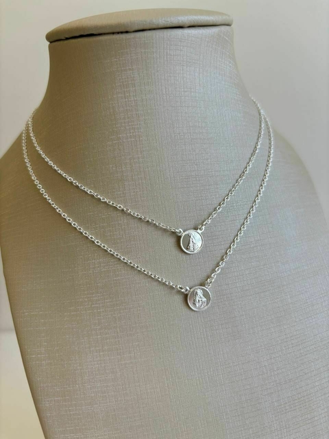 COLAR ESCAPULÁRIO NOSSA SENHORA DO CARMO PRATA - SEMIJOIA