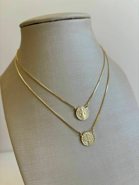 COLAR ESCAPULÁRIO SÃO BENTO - SEMIJOIA