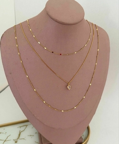 COLAR CORAÇÃO ZIRCÔNIA - BANHADO OURO 18K - ASM ACESSORIOS