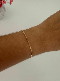 PULSEIRA BIA MINE CORAÇÕES - FOLHEADO OURO - comprar online