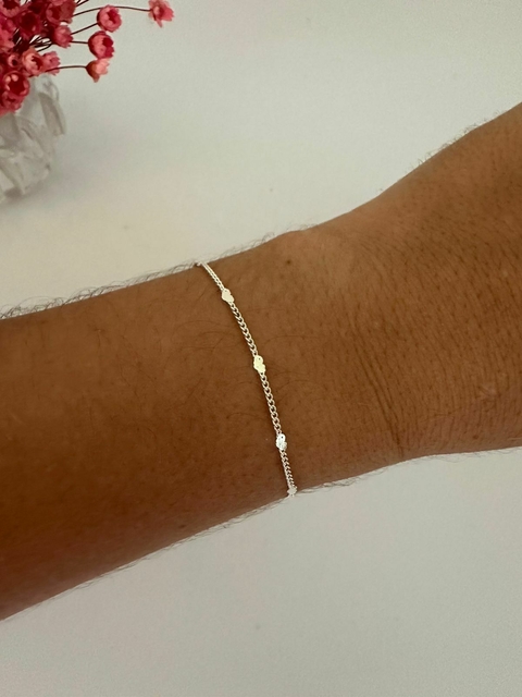 PULSEIRA BIA MINE CORAÇÕES - FOLHEADO OURO