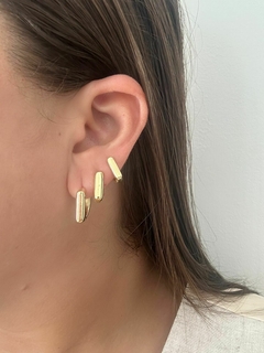 TRIO DE ARGOLAS RAFA - BANHADO NO OURO 18K - comprar online