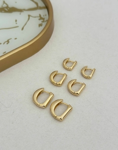 TRIO DE ARGOLAS RAFA - BANHADO NO OURO 18K