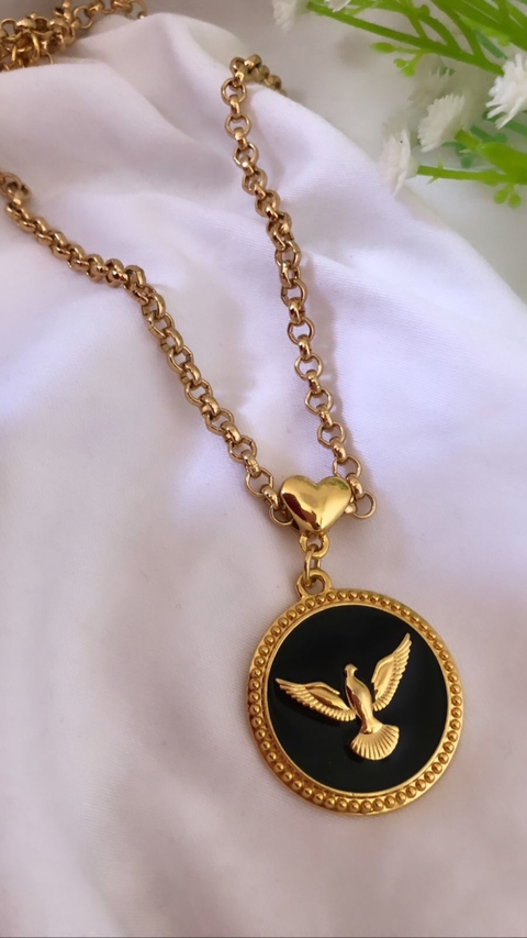 COLAR DIVINO ESPIRITO SANTO (RESINA PRETA)