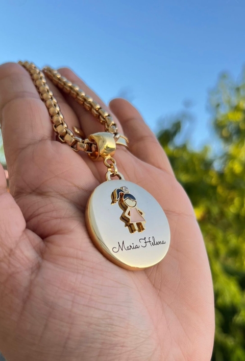 COLAR FILHO GRAVAÇÃO - VERNIZ ITALIANO