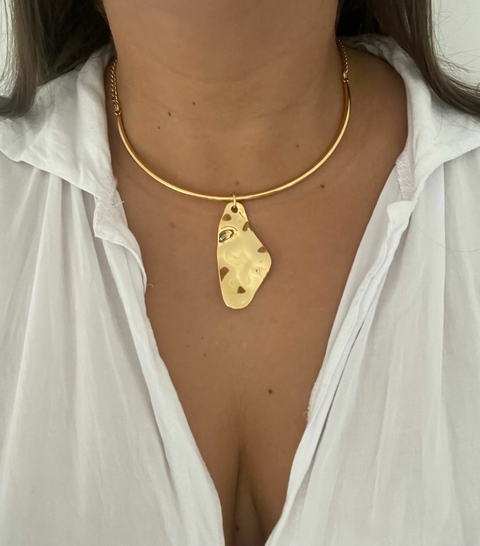 COLAR ARO GEOMETRICO - VERNIZ ITALIANO