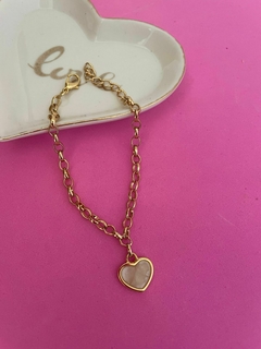 PULSEIRA MAYA CORAÇÃO PÉROLA - VERNIZ ITALIANO - comprar online