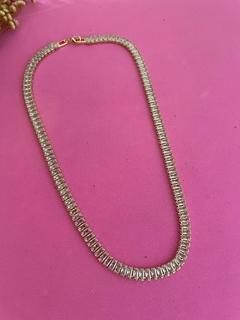 COLAR RIVIERA BAGUETE ZIRCONIA PREMIUM - SEMIJOIA - comprar online