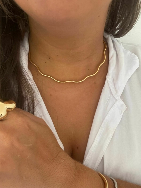 COLAR ARO ONDA - VERNIZ ITALIANO