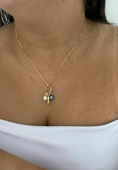 COLAR SORTE - FOLHEADO A OURO