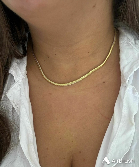 CHOCKER MALHA - BANHADA NO OURO 18K - comprar online