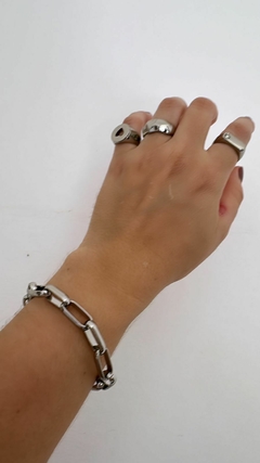 PULSEIRA BIANCA PRATA - VERNIZ ITALIANO