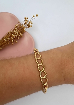 BRACELETE CORAÇÕES - VERNIZ ITALIANO - comprar online