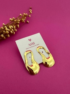 BRINCO VIVIANE ARGANICO - FOLHEADO OURO - comprar online