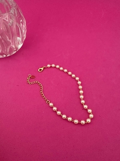 PULSEIRA MARCELLA PÉROLA - FOLHEADO OURO - comprar online