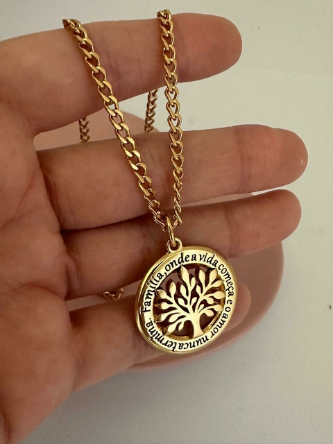 COLAR ARVORE DA VIDA - VERNIZ ITALIANO