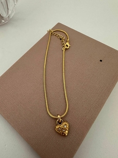 PULSEIRA CORAÇÃO - FOLHEADO OURO - comprar online