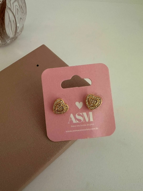 BRINCO NATALIA CRAVEJADO MICROZIRCÔNIA - SEMIJOIA