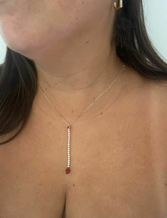 COLAR NÍVEA ZIRCONIA VERMELHA - comprar online