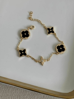 PULSEIRA VIRGINIA RESINA PRETA - SEMIJOIA