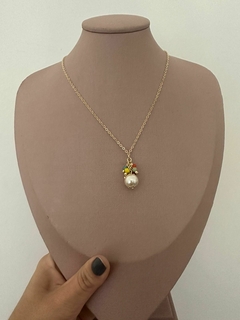 COLAR PEROLAS C/ CRISTAIS - loja online