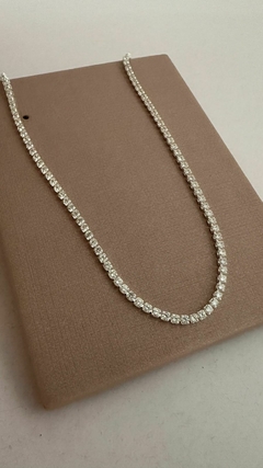 CHOCKER JU ZIRCÔNIA PRATA - SEMIJOIA - ASM ACESSORIOS