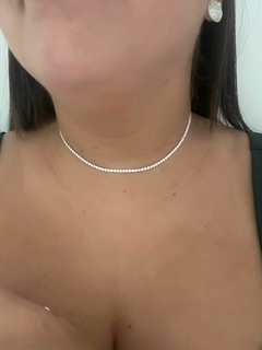 CHOCKER JU ZIRCÔNIA PRATA - SEMIJOIA na internet