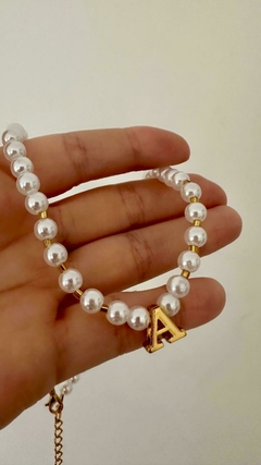COLAR BIA PÉROLAS INICIAL - ASM ACESSORIOS