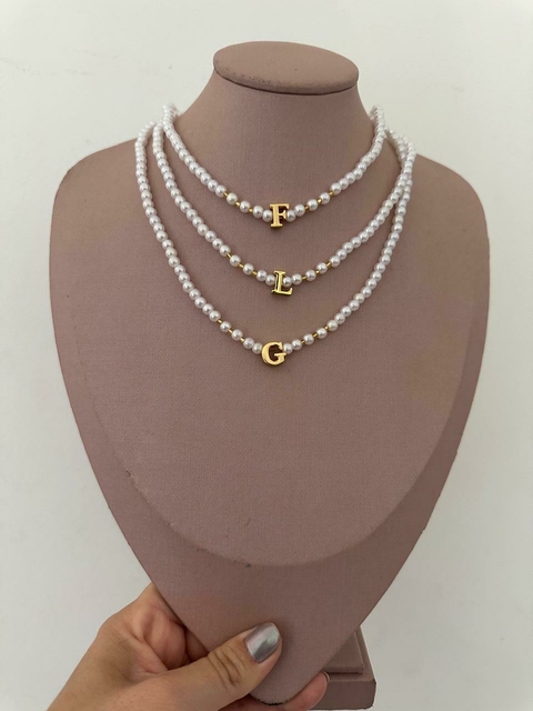 COLAR BIA PÉROLAS INICIAL - comprar online