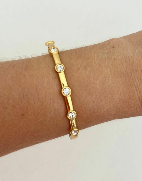 BRACELETE LUIZA BANHADO NO OURO 18K - VERNIZ ITALIANO