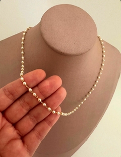 COLAR PÉROLA - BANHADA NO OURO 18K - loja online