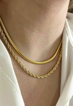 CHOCKER MALHA - BANHADA NO OURO 18K - ASM ACESSORIOS