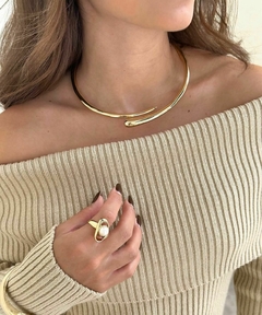 COLAR ARO LUMA BANHADO NO OURO 18K - VERNIZ ITALIANO