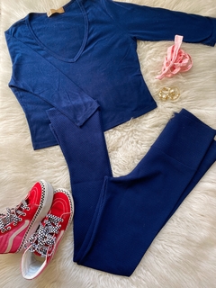 Legging Flare Marinho na internet