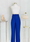 Pantalon de vestir conico cintura alta con pinzas - comprar en línea