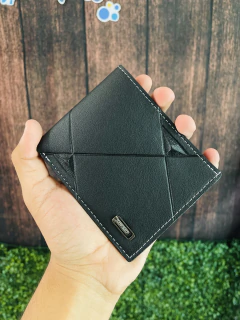 Cartera casual caballero textura asimetrica decoracion metalica - comprar en línea