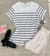 Playera basica blanca de lineas negras - comprar en línea