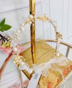 Tocado infantil de flores con liston - comprar en línea