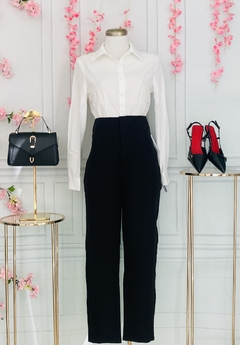 Pantalon de vestir recto de pinzas - tienda en línea