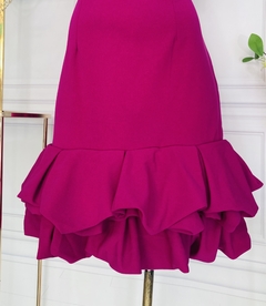 Vestido corto ajustado bugambilica sin mangas - AQUA Boutique