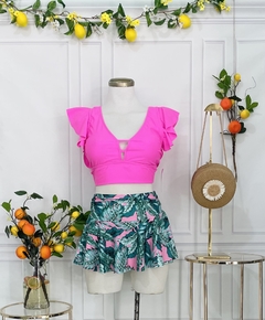 Traje de baño 2 piezas top y falda - comprar en línea