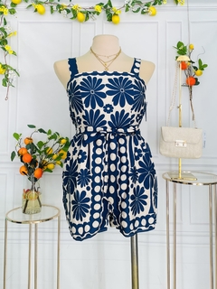 Jumper jumpsuit de tirantes con patron estampado - AQUA Boutique
