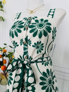 Jumper jumpsuit de tirantes con patron estampado - tienda en línea