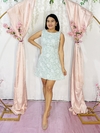 Vestido corto sin mangas de textura floral - comprar en línea